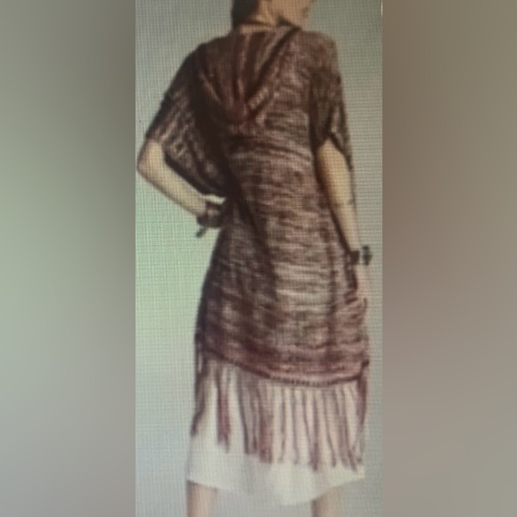 SZ S/P Free People Multi Color Maxi Sweater - Picture 2 of 9